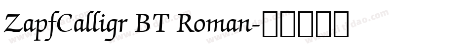 ZapfCalligr BT Roman字体转换